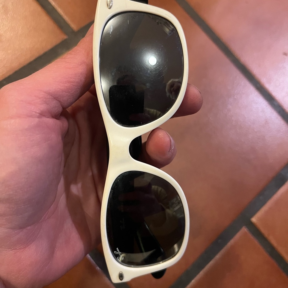 Ray-Ban White and Black Sunglasses - Picture 2 of 6